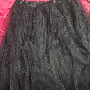 Elegant Black Tulle Skirt